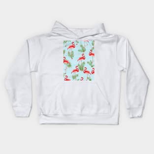 Flamingos and Ferns. Kids Hoodie